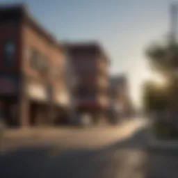 Illustration of Jeffersonville, Indiana cityscape