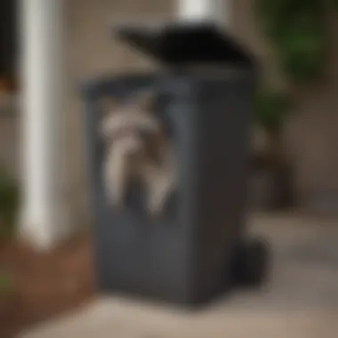 Secure trash bin with locking mechanism