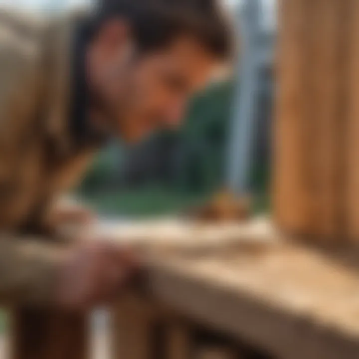 Kilter Termite Control Technician Inspecting Wooden Structure Close-up of Kilter Termite and Pest Control technician inspecting a wooden structure for termite infestation