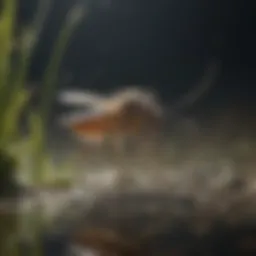 Mosquito larvae in stagnant water