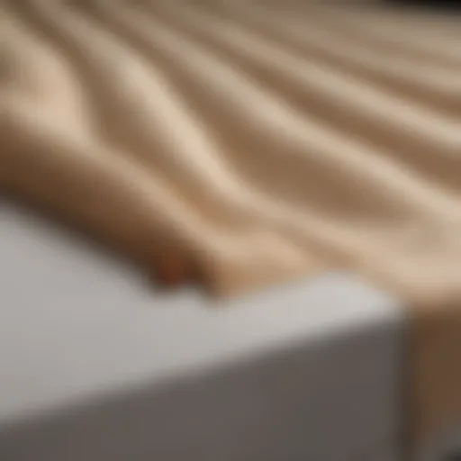 Elegant Fabric Detail of Mattress Encasement Luxurious mattress encasement fabric texture