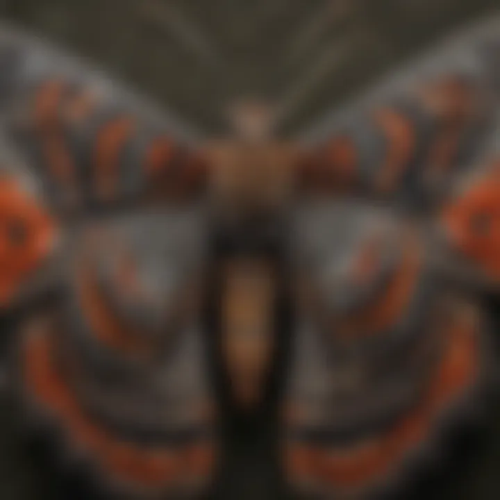 Majestic Cecropia Moth displaying intricate patterns