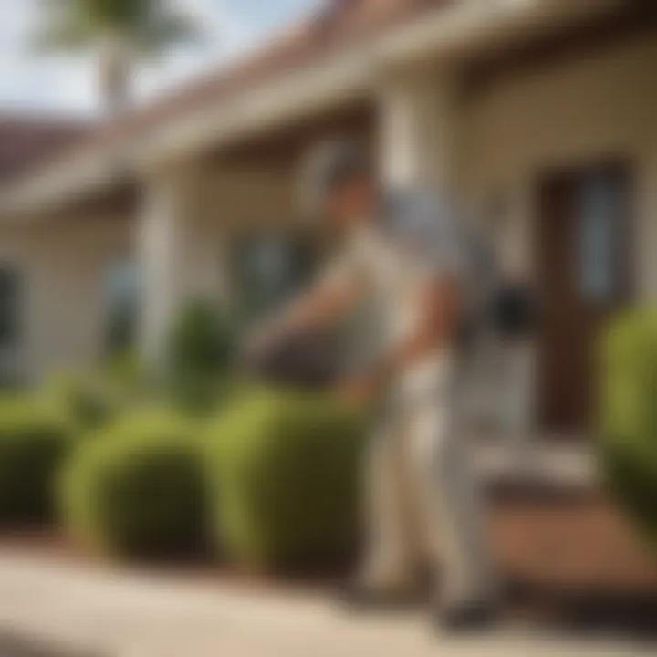 Eco-Friendly Pest Control Solutions by Massey Services Massey Services team member applying eco-friendly pest control solution