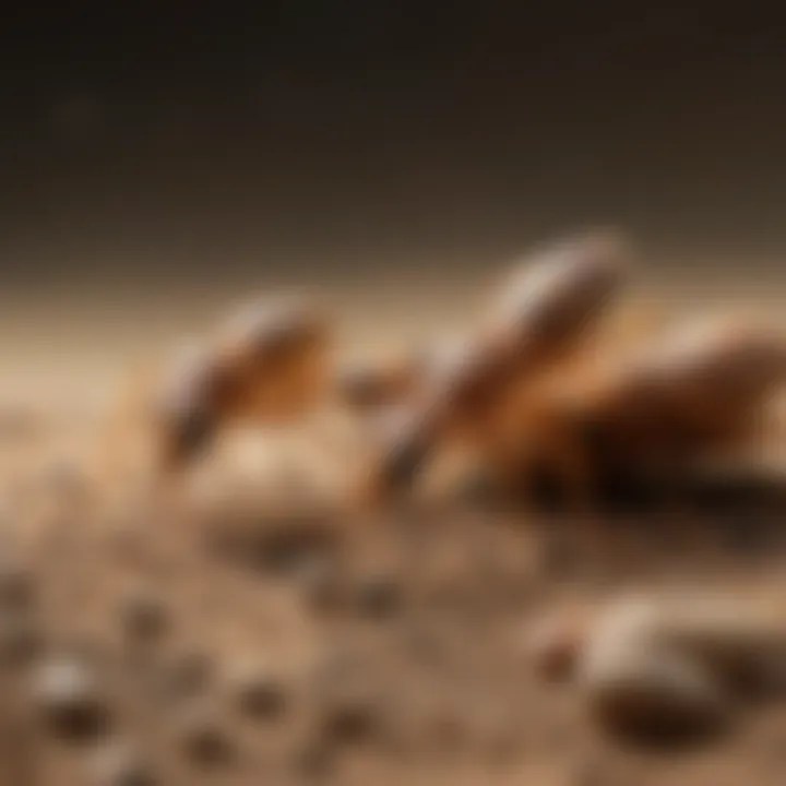 Mating ritual of termite king and queen