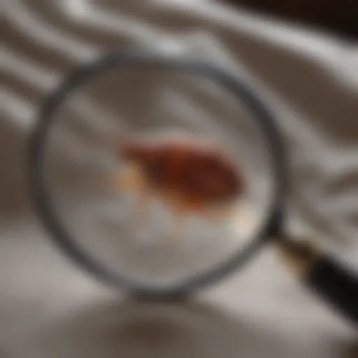 Mattress magnifying glass inspection