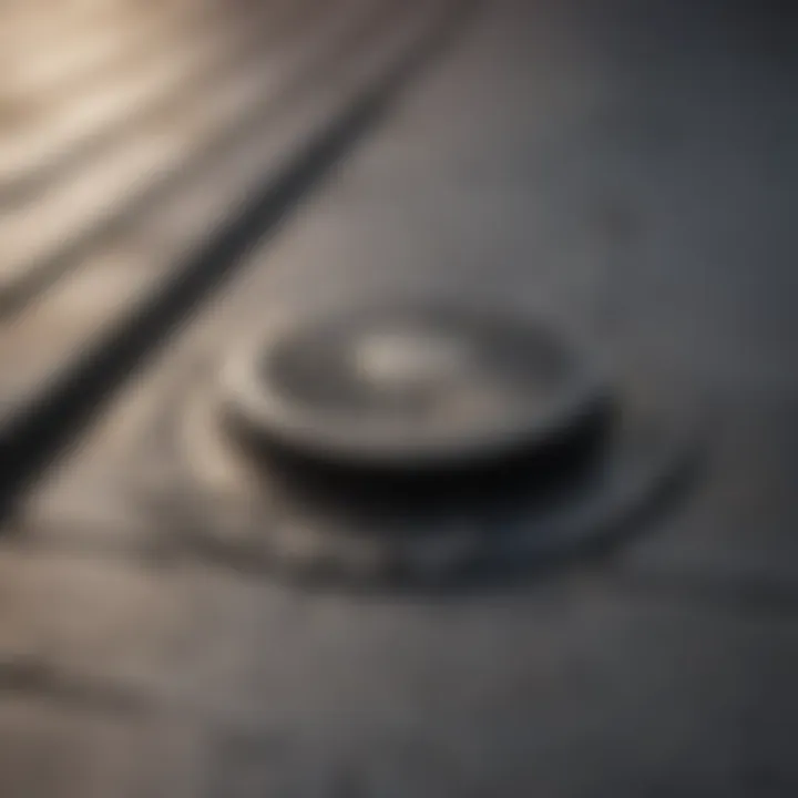 Close-up of durable and sturdy drain cover
