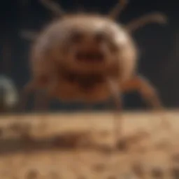 Illustration showing pharaoh ants entering trap bait