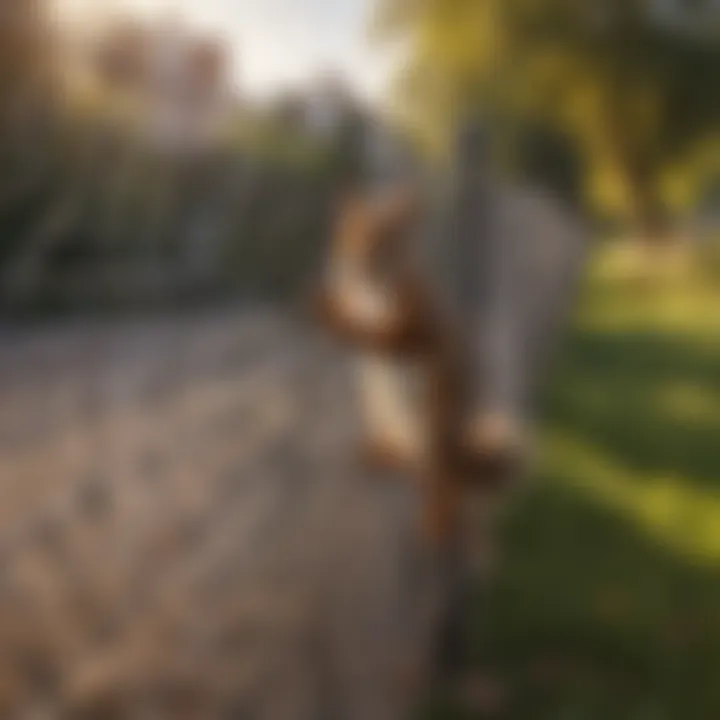 Physical Barrier: Mesh Wire Fence Mesh wire fence surrounding property