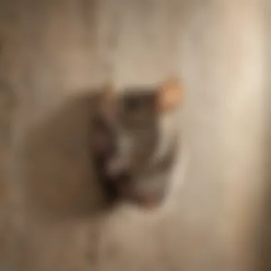 Paw Grip Precision Close-up of a mouse's paws gripping a textured wall