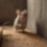 A mouse traversing a vertical surface with ease
