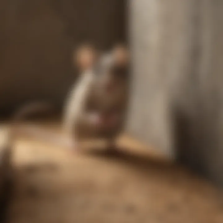 A mouse traversing a vertical surface with ease