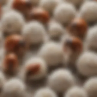 Microscopic View of Mothballs and Bed Bugs Mothballs and bed bugs magnified under a microscope