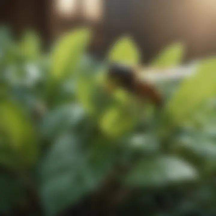 Mint Leaves: Natural Wasp Repellent Illustration of Mint Leaves Plant