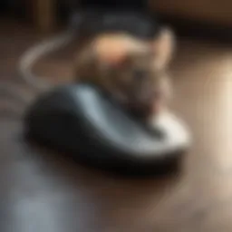 Modern electronic device emitting signals to deter mice