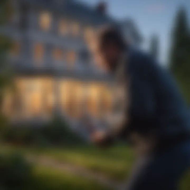 Assessing Pest Management Strategies Pest management professional assessing a residential property