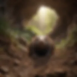 Mole Burrowing Underground