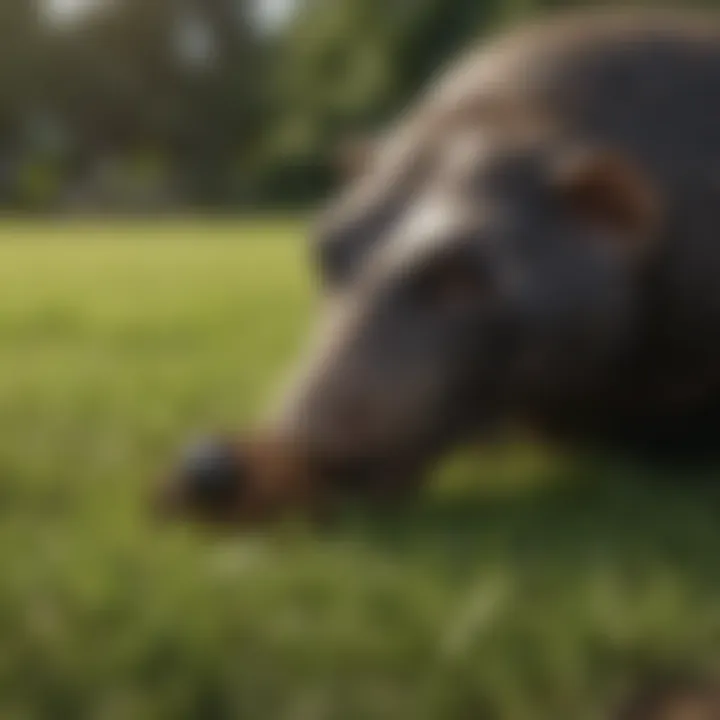 Molehill in a Lush Green Lawn