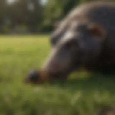 Evident Signs of Mole Presence Molehill in a Lush Green Lawn