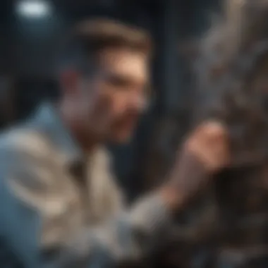 Technician Monitoring Mosquito Control Application A technician monitoring the application of mosquito control chemicals.