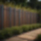 A modern and sleek mosquito fence design in a contemporary outdoor setting