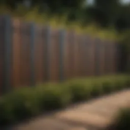 A modern and sleek mosquito fence design in a contemporary outdoor setting