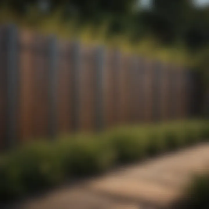 A modern and sleek mosquito fence design in a contemporary outdoor setting
