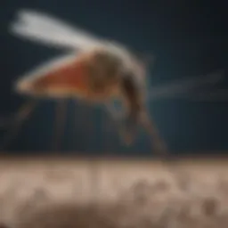 Illustration showing the lifecycle of a mosquito