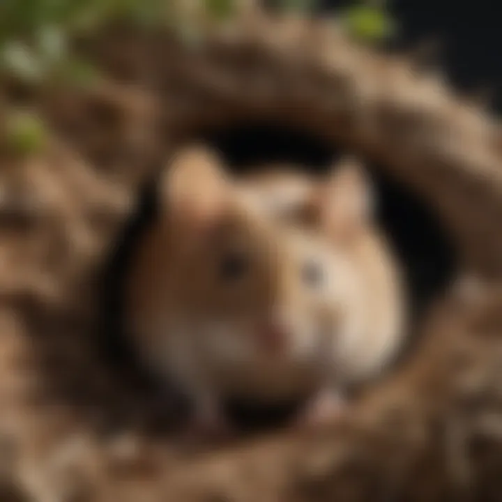 Mouse Nestled in a Cozy Burrow