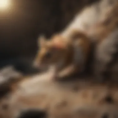 Close-up of a mouse paw showcasing physical adaptations for climbing