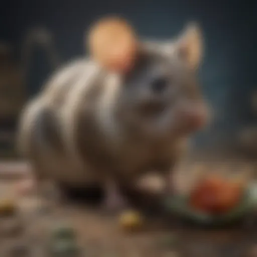 Illustration depicting the toxic effects of mouse poison on a rodent