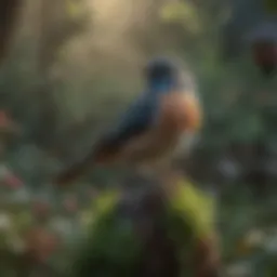 Mystical Bird Fogger in Enchanted Garden