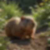 Healthy garden threatened by gopher activity