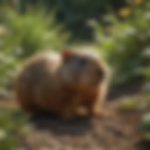 Healthy garden threatened by gopher activity