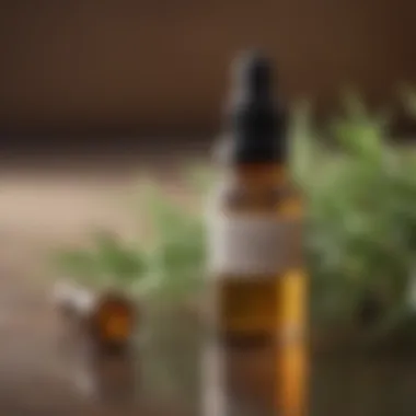 A bottle of essential oil known for flea repellent properties