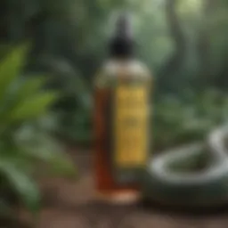 Natural snake repellent with essential oils