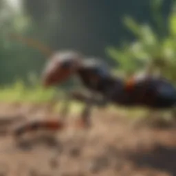 Ants repelled by essential oils