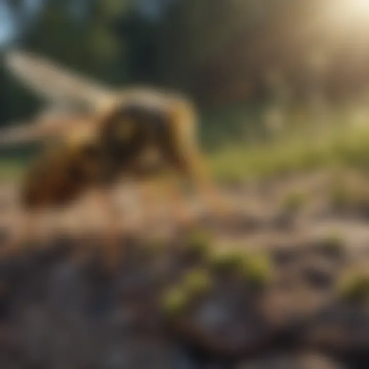 Illustration showing effective strategies to avoid wasp encounters