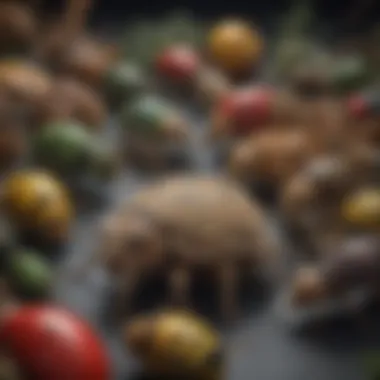 Artistic Rendition of Holiday Pest Variety Diverse array of holiday pests depicted in an artistic manner