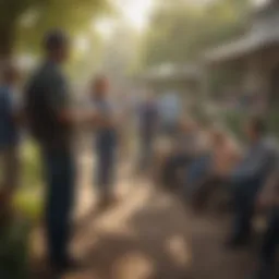 Community gathering for pest control discussion
