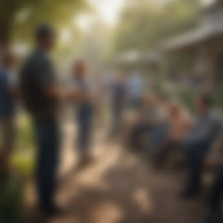 Community gathering for pest control discussion