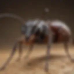 Close-up of an odorous house ant showcasing its distinct physical traits