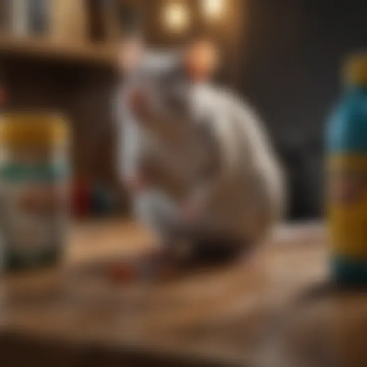 Digital Danger: Ordering Rat Poison Online Illustration of a person ordering rat poison online