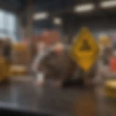 E-commerce Caution Visual representation of online shopping platform with caution signs