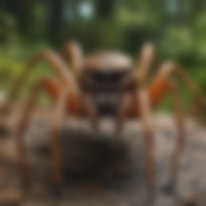 Camouflaged Beauty of the Onslaught Fastcap Spider Onslaught Fastcap Spider blending seamlessly into its natural habitat