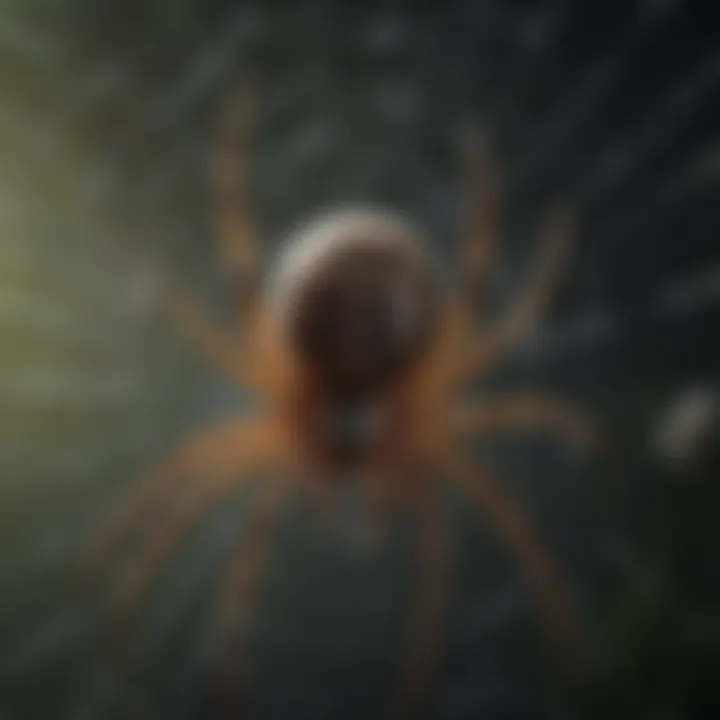 Intricate Web of the Onslaught Fastcap Spider Onslaught Fastcap Spider capturing prey in its intricate web