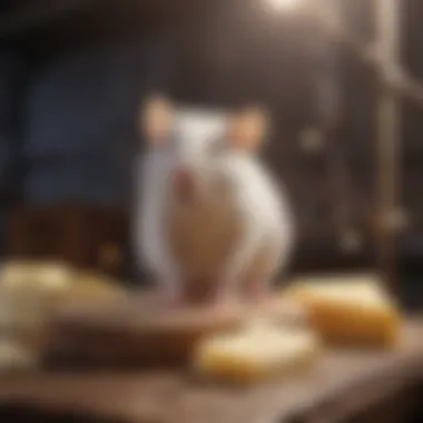 Fresh Cheese Attraction for Rats Rat trap baited with fresh cheese