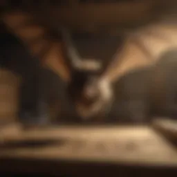 Bat flying out of attic during removal process