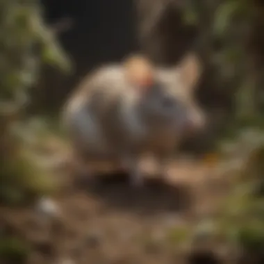 Illustration of a mouse in a meticulously designed breeding habitat