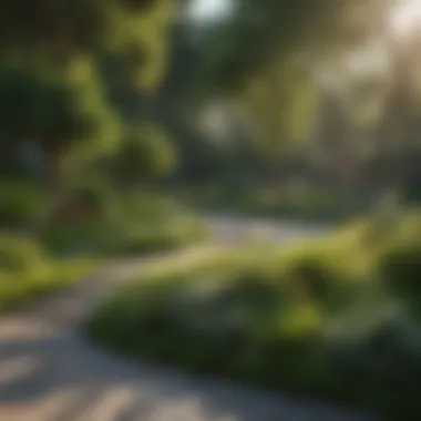 Lush green landscaping design with modern features