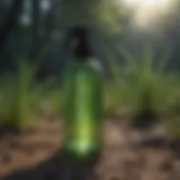 Organic mosquito grass spray bottle